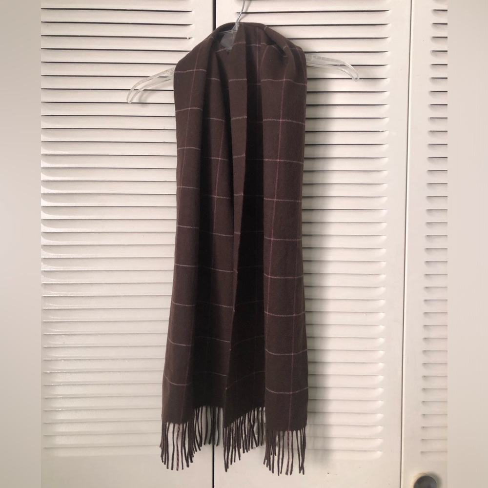 L.L. Bean Brown 100% Lambswool Scarf
